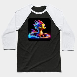 Rufie the Dragon - Swimming #43 Baseball T-Shirt